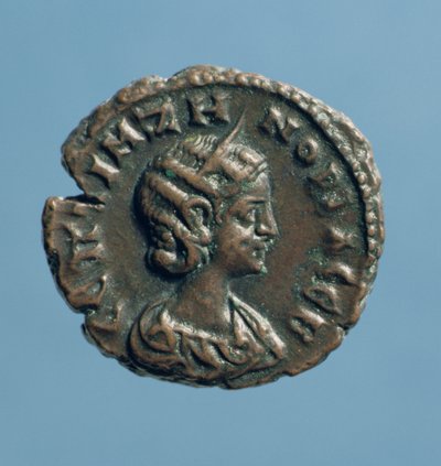 Tetradrachme (Vorderseite) von Zenobia, Königin von Palmyra, geprägt in Alexandria ca. 274 von Syrian School